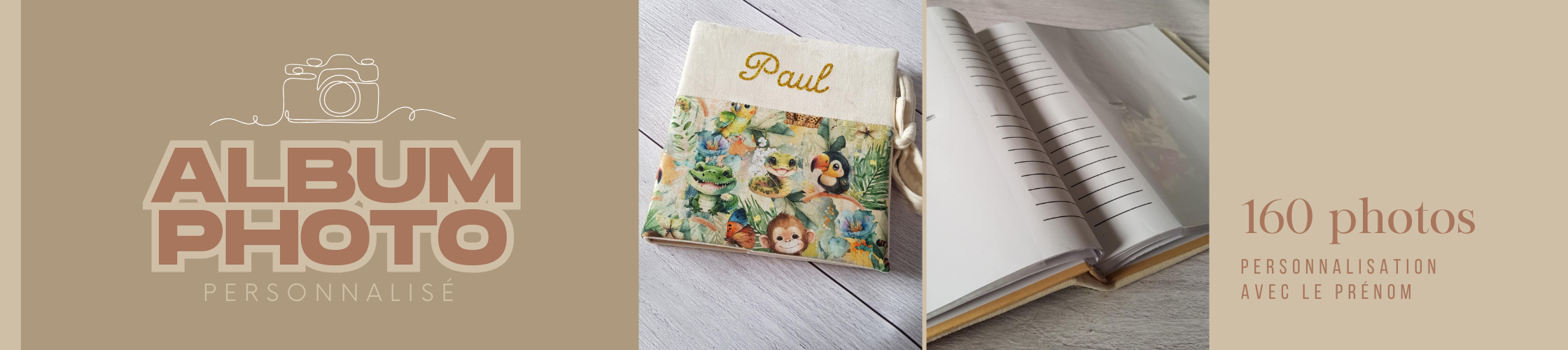 album photo avec prénom personnalisé